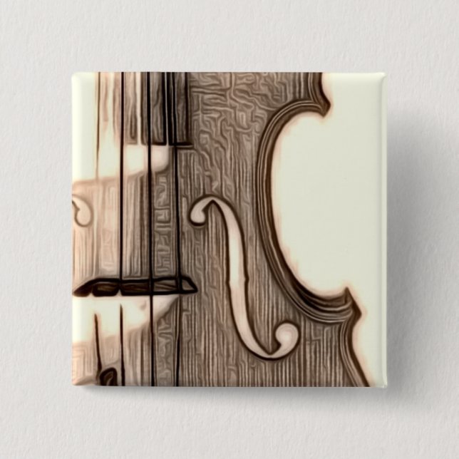 Violin, Viola, Cello? 15 Cm Square Badge (Front)