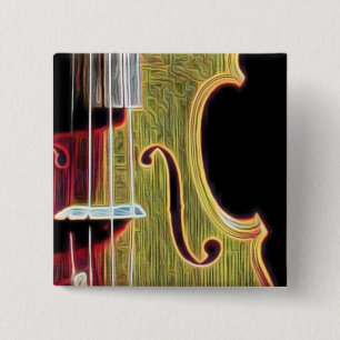 Violin, Viola, Cello? 15 Cm Square Badge