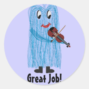 Violin & Viola - Get a Warm Fuzzy Feeling Classic Round Sticker