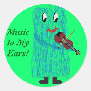 Violin & Viola - Get a Warm Fuzzy Feeling Classic Round Sticker