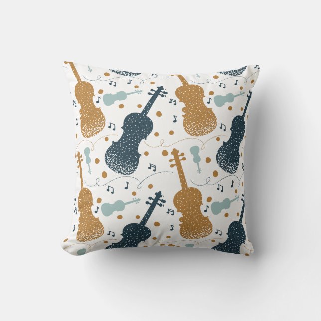 Violin Viola String Instrument Orchestra Music Cushion (Front)