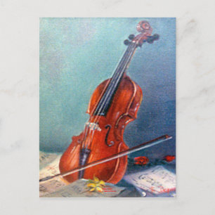 Violin/Violin Postcard