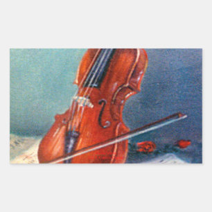 Violin/Violin Rectangular Sticker
