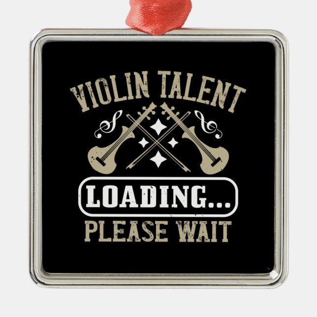 Violin - Violin Talent Loading Metal Ornament (Front)