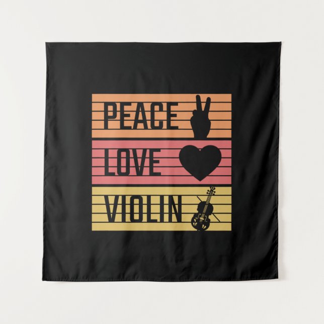 Violin Violinist Fiddle Tapestry (Front)