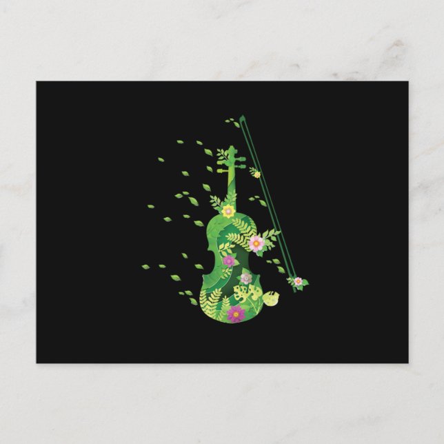 Violin Violinist Music Instrument Orchestra Gift Postcard (Front)