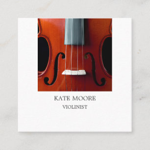 Violin Violinist Musician Square Business Card