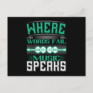 Violin - Where Words Fail Music Speaks Postcard