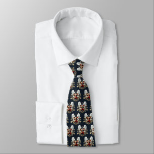Violin with cherubs, tie