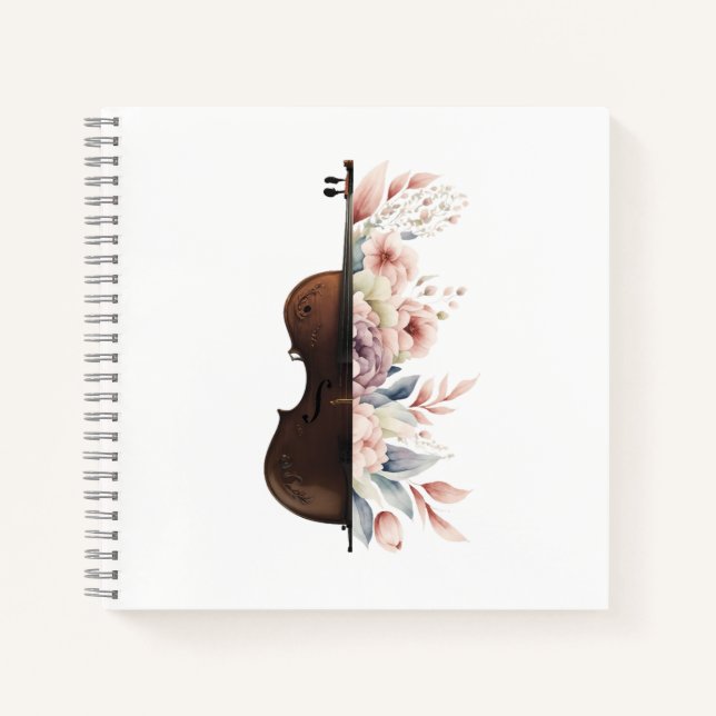 Violin with flowers. notebook (Front)