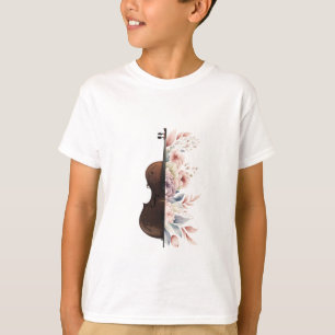 Violin with flowers. T-Shirt