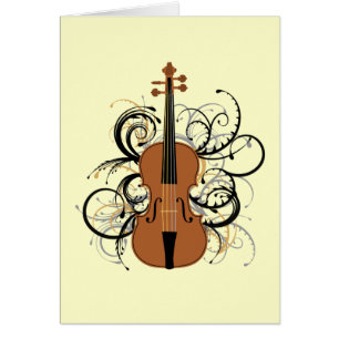 Violin with Swirls
