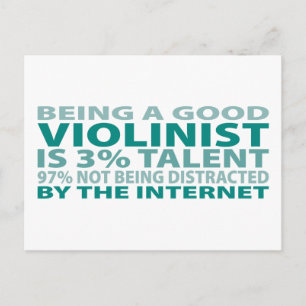Violinist 3% Talent Postcard