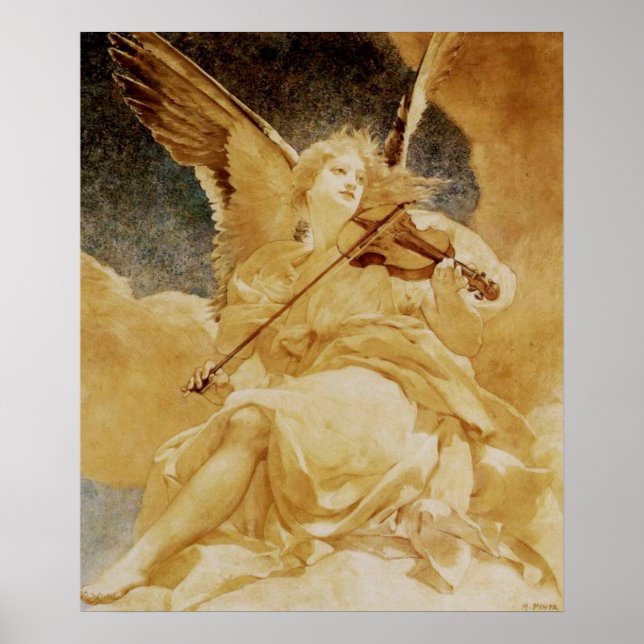 violinist angel by Henri Pinta Poster (Front)