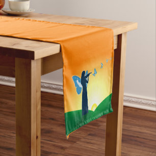 Violinist & Butterfly Short Table Runner