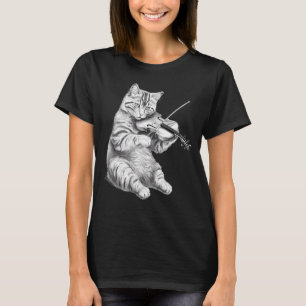 Violinist Cat Violin Musician String Player Classi T-Shirt