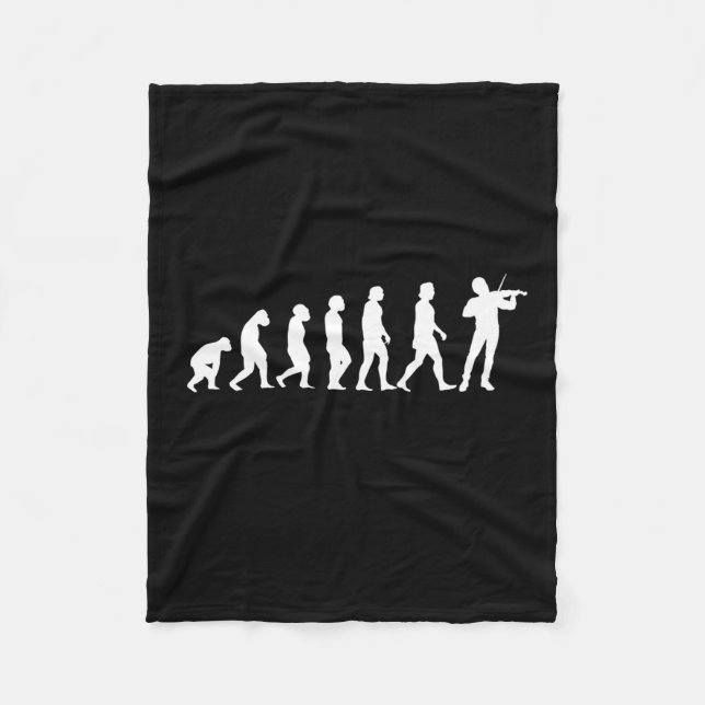 Violinist Evolution Fleece Blanket (Front)