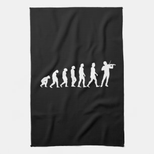 Violinist Evolution Tea Towel