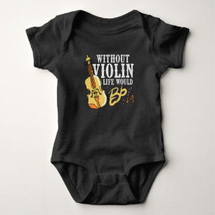 Violinist Gift Idea for Musician Violin Instrument Baby Bodysuit