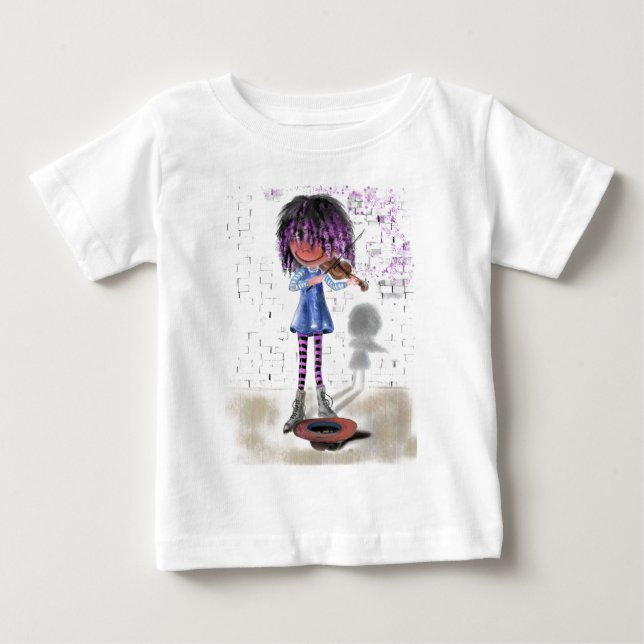 Violinist Girl Baby T-Shirt (Front)