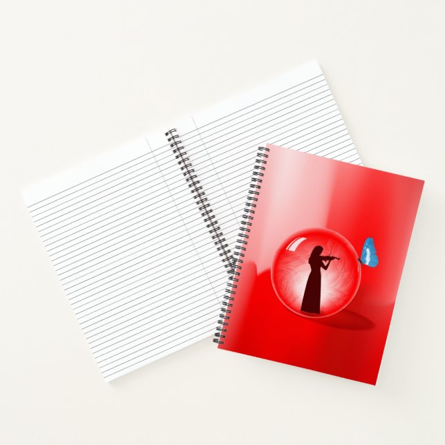 Violinist in Sphere Notebook (Inside)
