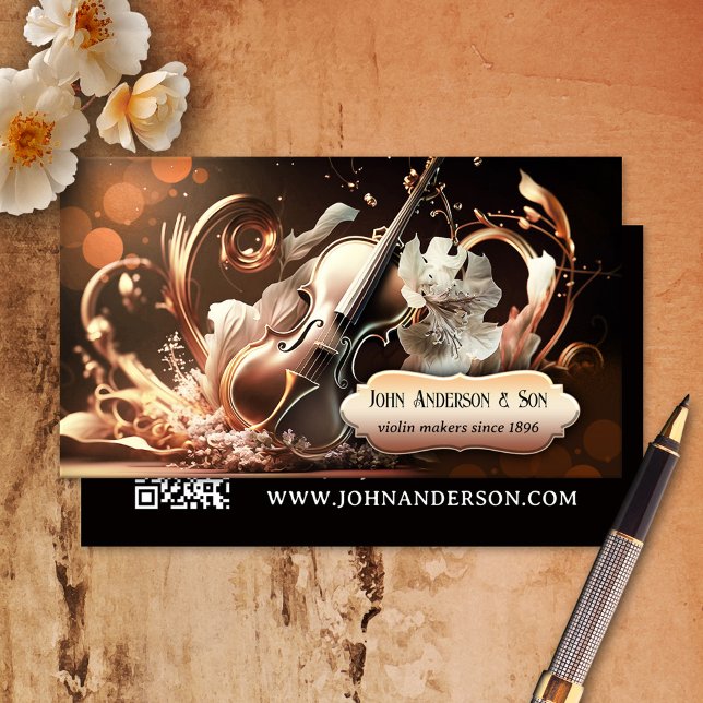 Violinist Musical Instrument Violin Maker Business Card (Creator Uploaded)