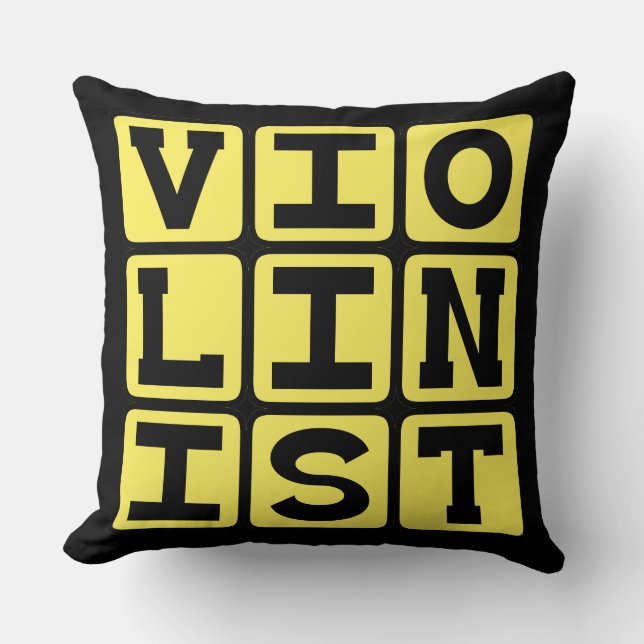 Violinist, Musician of Stringed Instrument Cushion (Front)