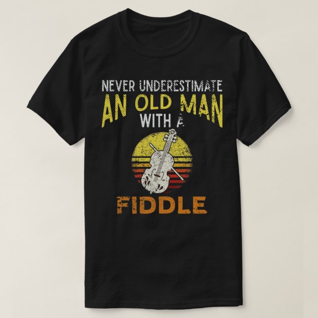Violinist Old Man 1 T-Shirt (Design Front)