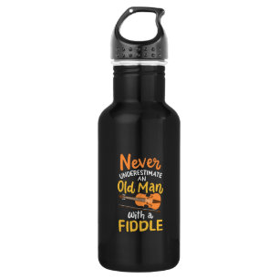Violinist - Old Man with a Fiddle 532 Ml Water Bottle