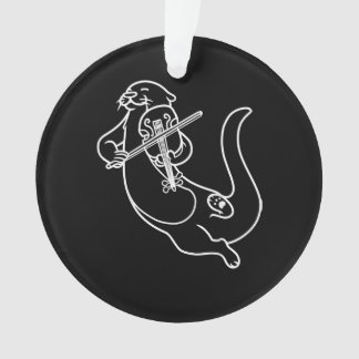 Violinist Otter Gift Playing Violin Viola Music Ornament