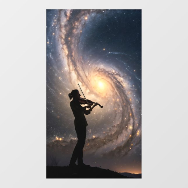 Violinist playing in the galaxy (Sheet)