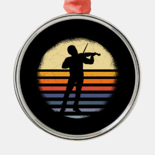 Violinist Retro Metal Ornament