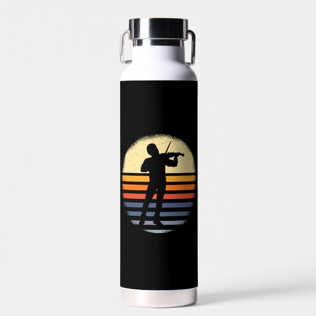 Violinist Retro Water Bottle (Front)