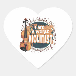 violinist world heart sticker