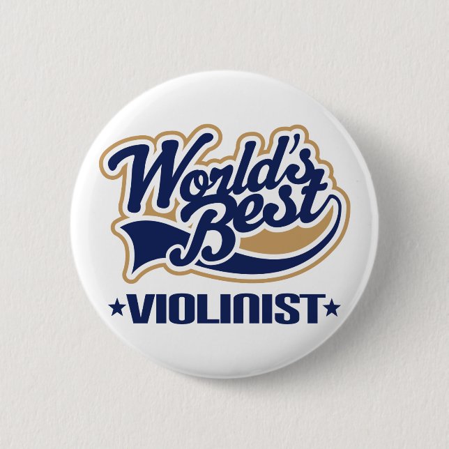 Violinist (Worlds Best) 6 Cm Round Badge (Front)