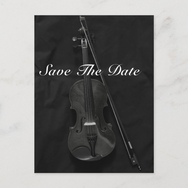Violinistic Announcement Postcard (Front)