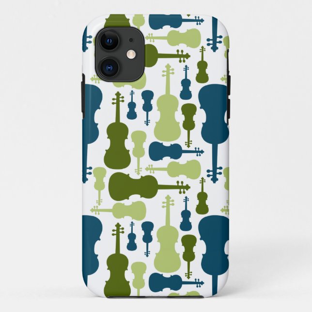 Violins - Blue and Green Pattern Case-Mate iPhone Case (Back)