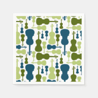 Violins - Blue and Green Pattern