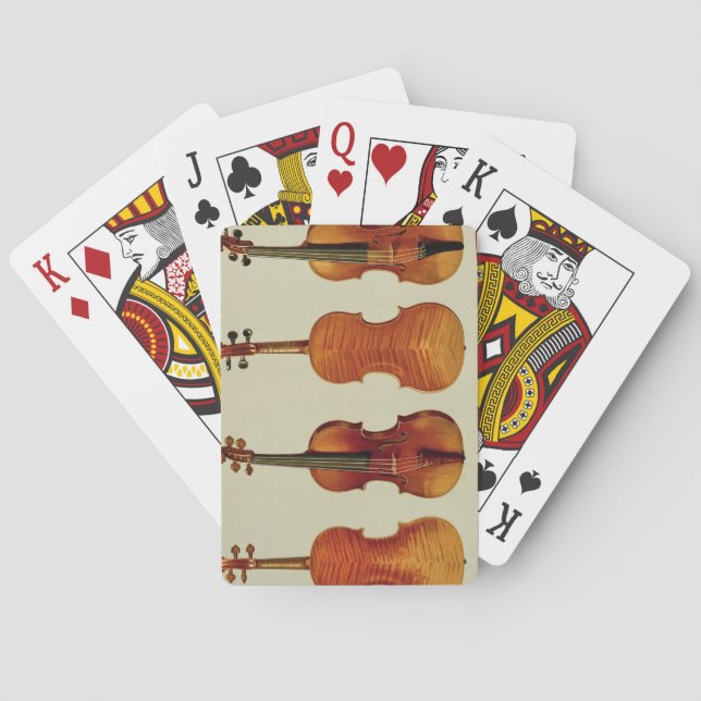 Violins (LtoR): the 'Alard' by Antonio Stradivariu Playing Cards (Back)
