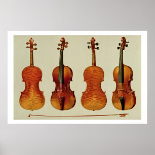 Violins (LtoR): the 'Alard' by Antonio Stradivariu Poster