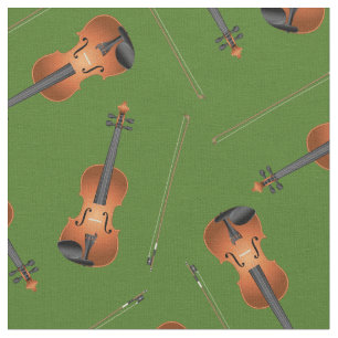 Violins Music Musician Room Decor Green Fabric