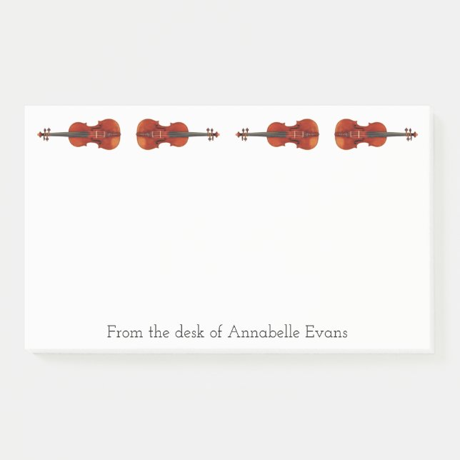 Violins Personalise Post-it Notes (Front)