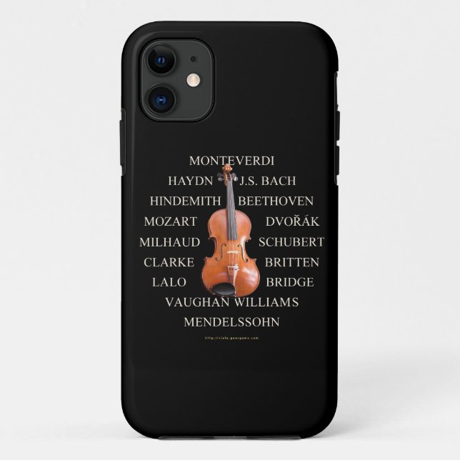 Violist Composers Case-Mate iPhone Case (Back)