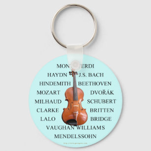 Violist Composers Key Ring