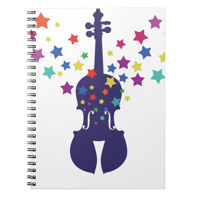 Violn Star Tote Bag, Keychains or Button Notebook (Front)