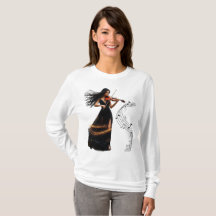 violon women t-shirt violin