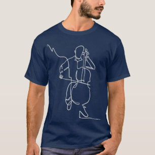 Violoncello Abstract Line Drawing Musician Cello T-Shirt