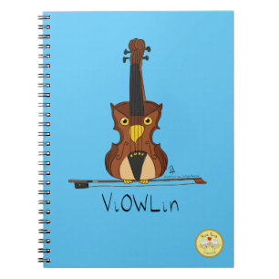 ViOWLin Violin Owl Music Notebook