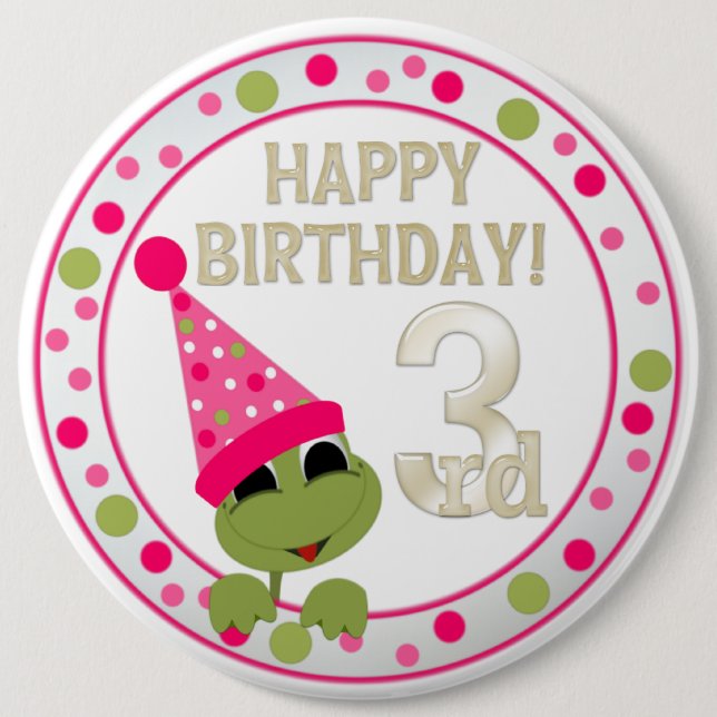 VIP 3rd Birthday Button (Front)