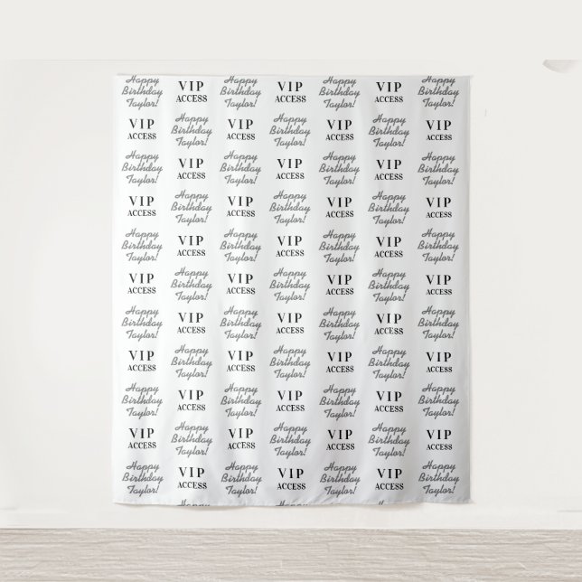 VIP Access Red Carpet | Step and Repeat Backdrop Tapestry (Front)